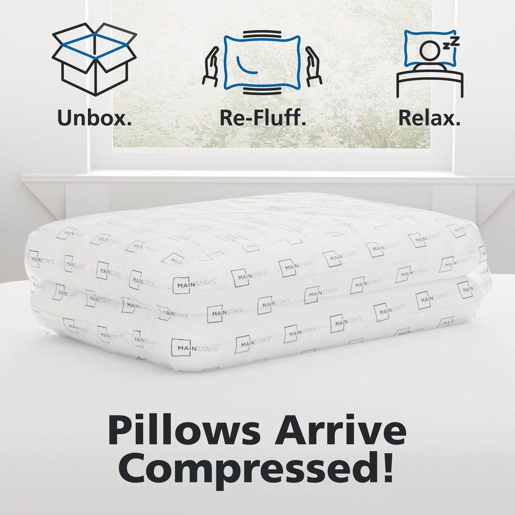 Fluffy Shredded Back & Side Sleeper Bed Pillow, Standard/Queen - Extra Firm Support - Hotel Quality Plush Sleeping Pillows Detail