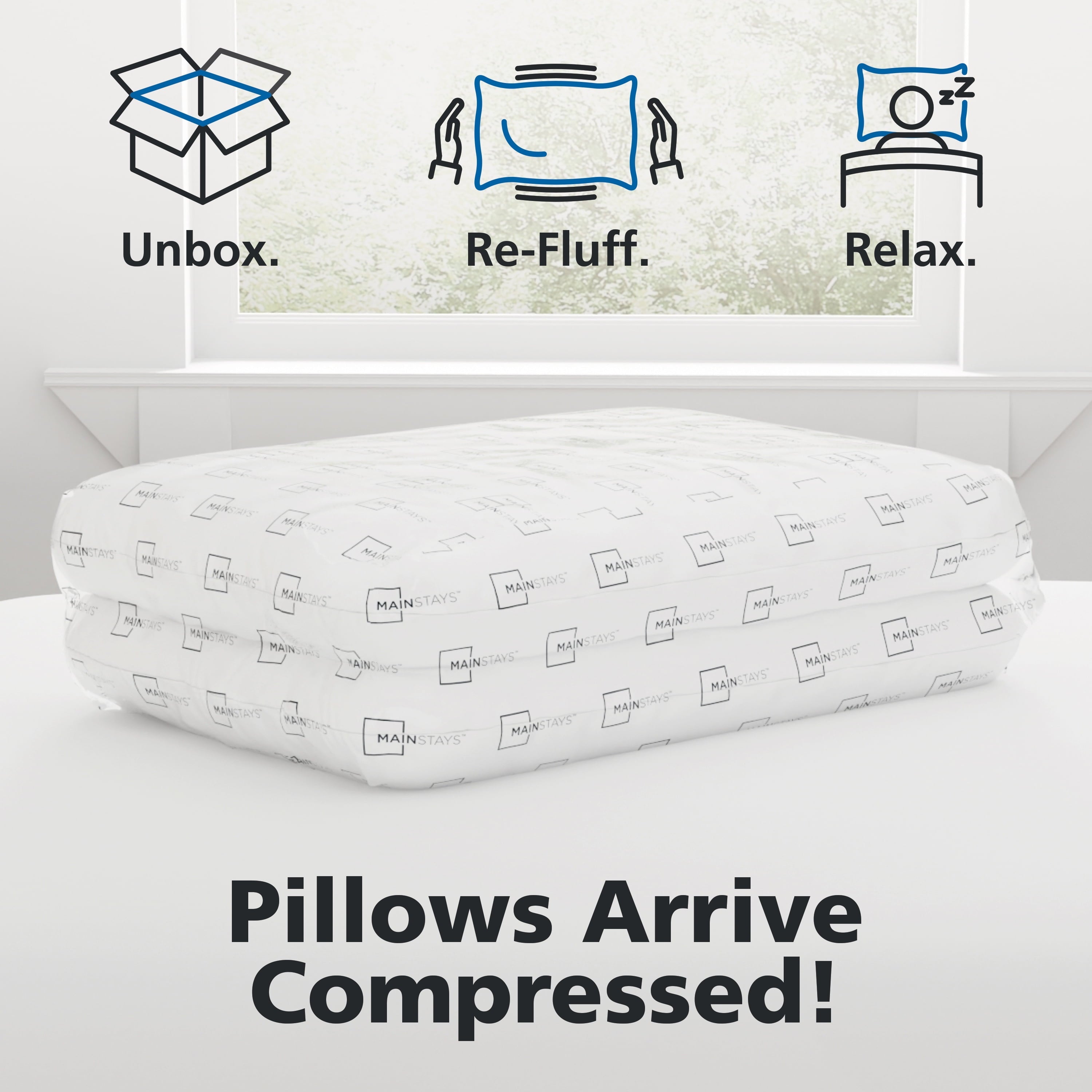 Fluffy Shredded Back & Side Sleeper Bed Pillow, Standard/Queen - Extra Firm Support - Hotel Quality Plush Sleeping Pillows Detail