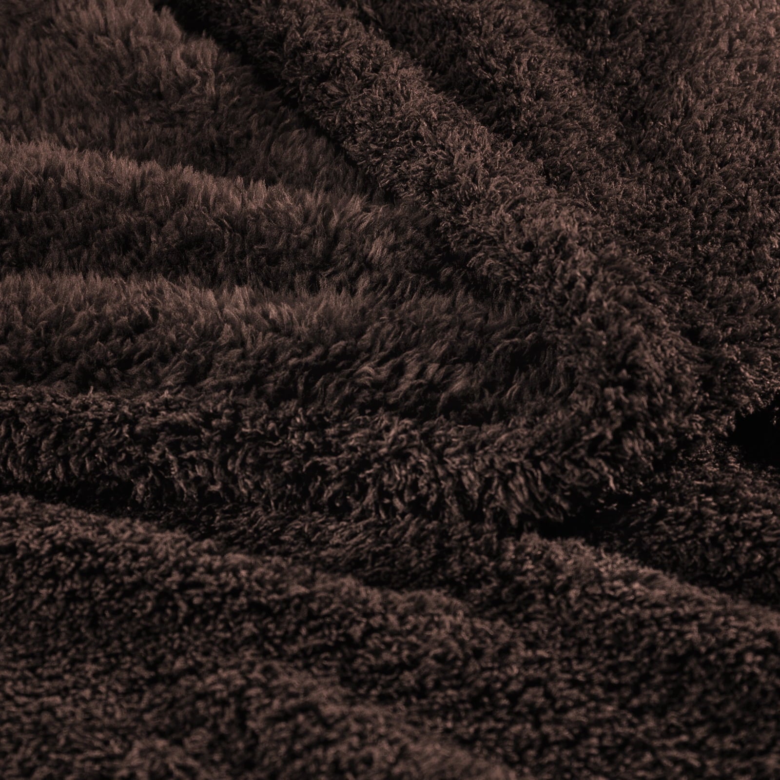 Reversible Sherpa Fuzzy Fleece Throw Blanket for Couch Sofa, Lightweight Fluffy Solid Velvet Blanket, 50x60 Inches, Coffee - Lightweight Plush Warm Blanket for All Seasons Detail
