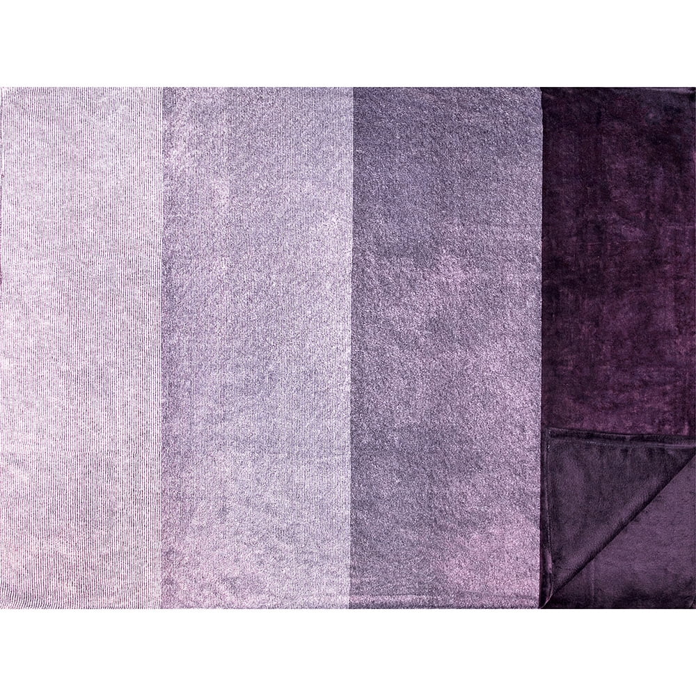 Lightweight Warm Flannel Fleece Ombre Throw Blanket for Couch | Super Soft Cozy Microfiber Couch Blanket | Gradient Decorative Accent ... - Luxury Knitted Decorative Throw Blanket with Fringes Detail