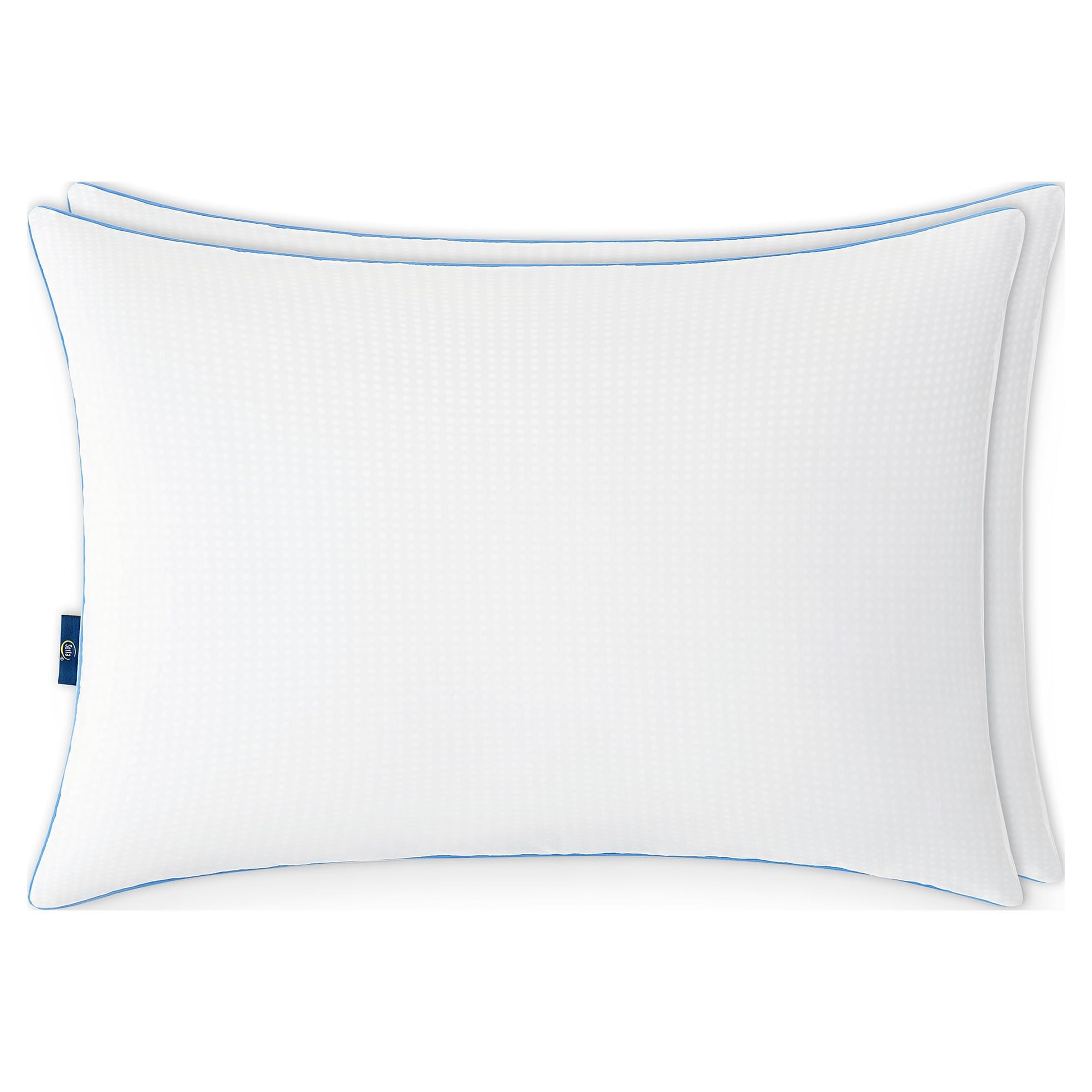 Ergonomic Memory Foam Cool Nites Bed Pillow, Standard/Queen, 2 Pack - Hotel Quality Plush Sleeping Pillows Detail