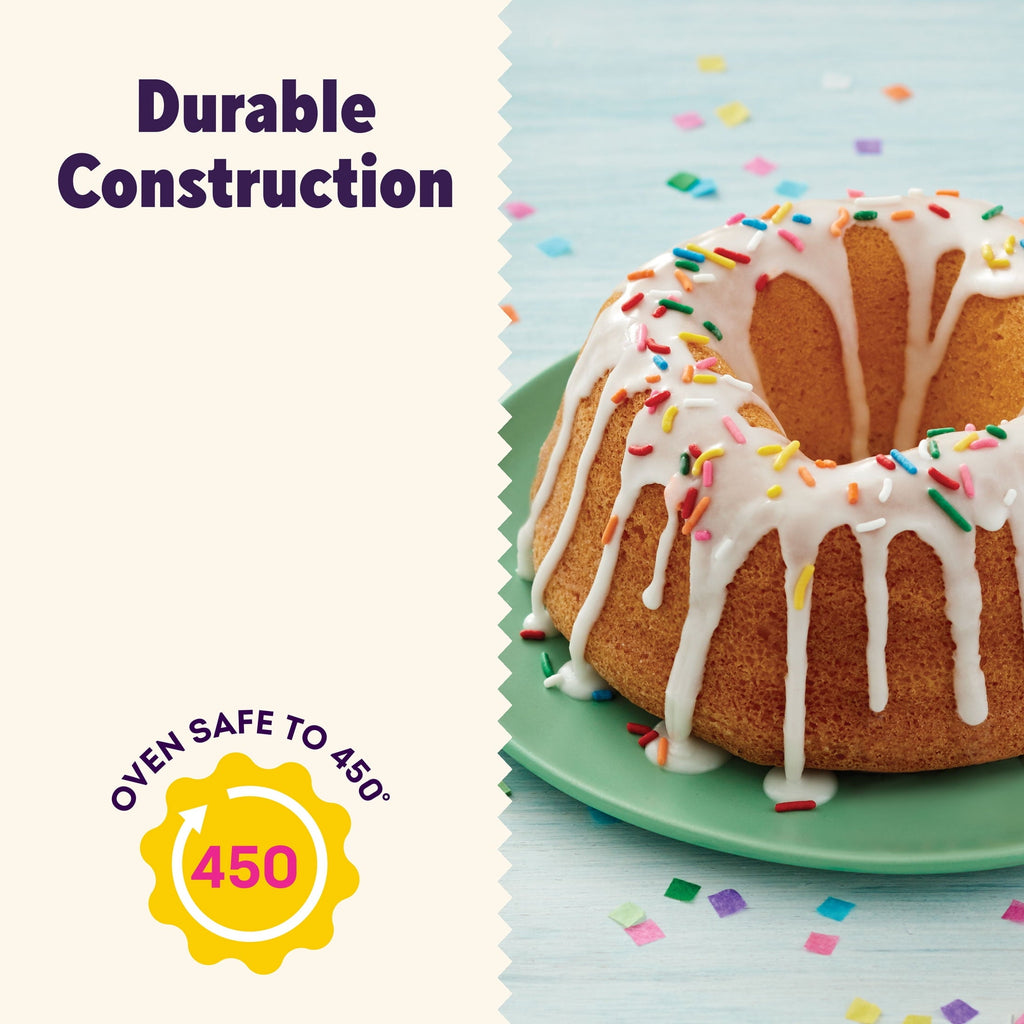 Time-Saving Everyday Non-Stick Bundt Cake Pan 9.51" Fluted Tube Baking Pan, Packaging May Vary - Innovative Kitchen Helper for Modern Cooking Detail