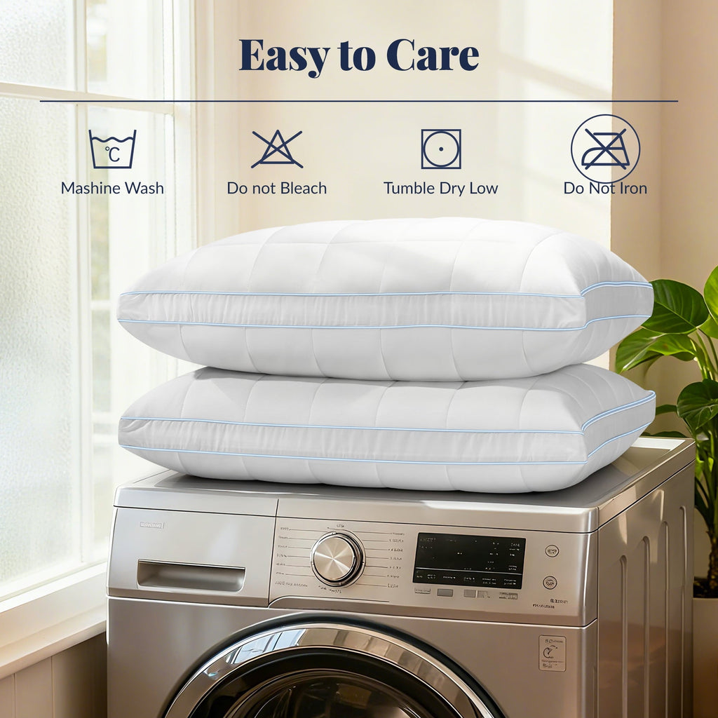 Ergonomic Memory Foam Cooling Adjustable Pillow, Luxury Queen Size Bed Pillows Hotel Collection - Soft Firm Pillows for bed - Hotel Quality Plush Sleeping Pillows Detail