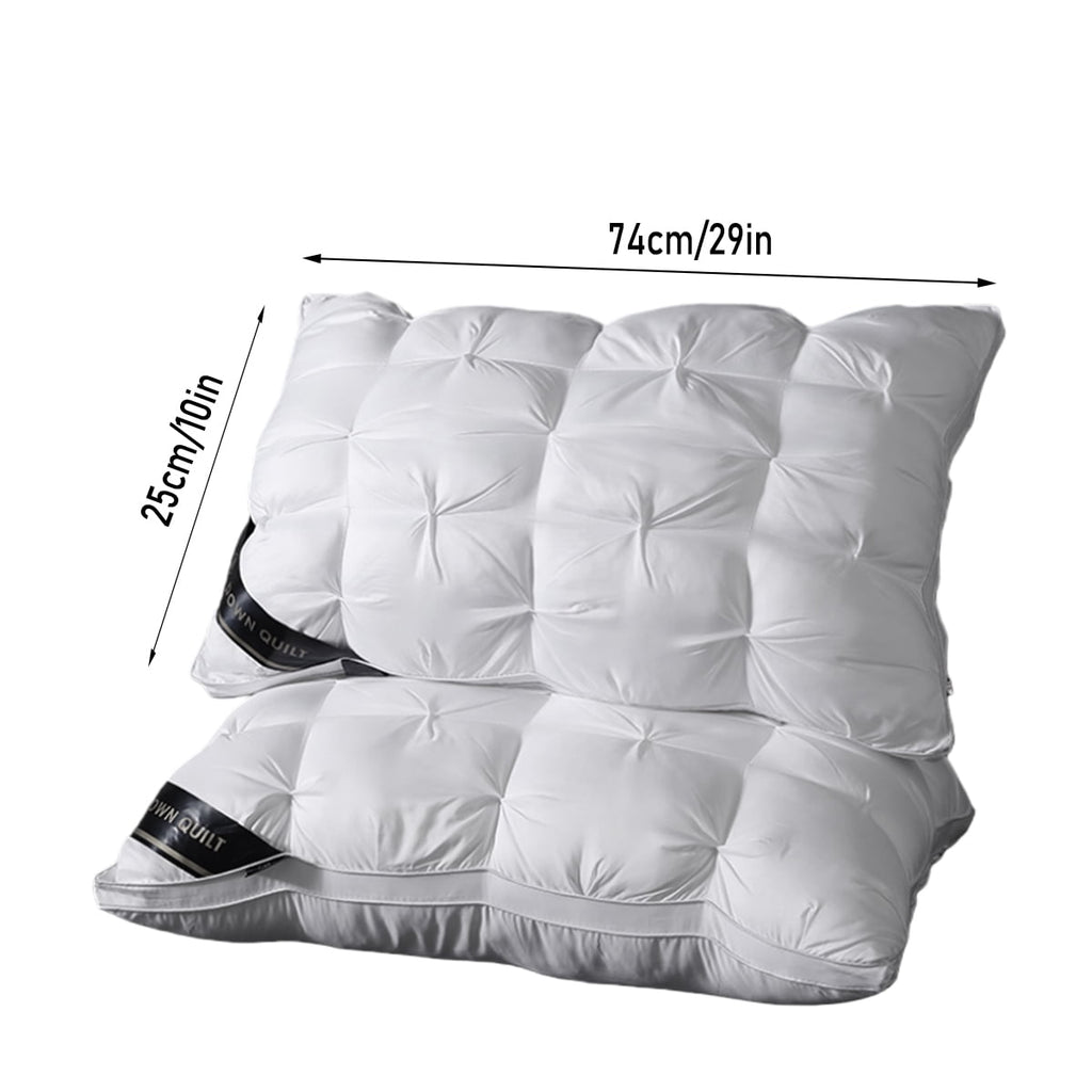 Fluffy Shredded 2-Pack 3-Line Grid Bed Pillow (20.1" x 13.97") - Soft, Breathable and Hypoallergenic - Hotel Quality Plush Sleeping Pillows Detail