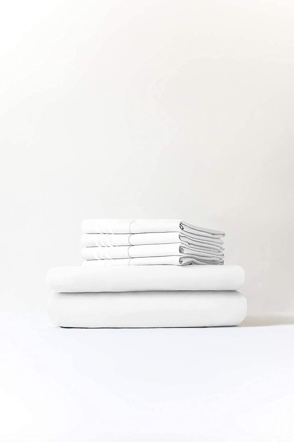 Cooling Sateen 6-Piece Breathable and Cooling Sheet Set With Extra Matching Pillowcases - King Size Bed Sheets Fits 8"-16... - Luxury Bed Sheet Set with Deep Pockets Detail
