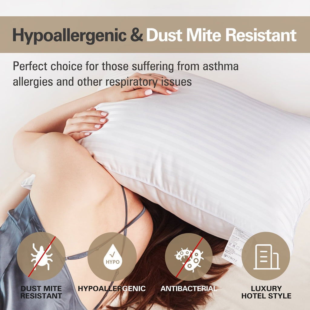 Hotel Collection Pillow for Bed Standard Size Set of 2 ,Down Alternative Pillows for Sleeping 20x26inch, Luxury Hotel Pillow for Back,... - Ergonomic Memory Foam Pillow for Neck Pain Support Detail