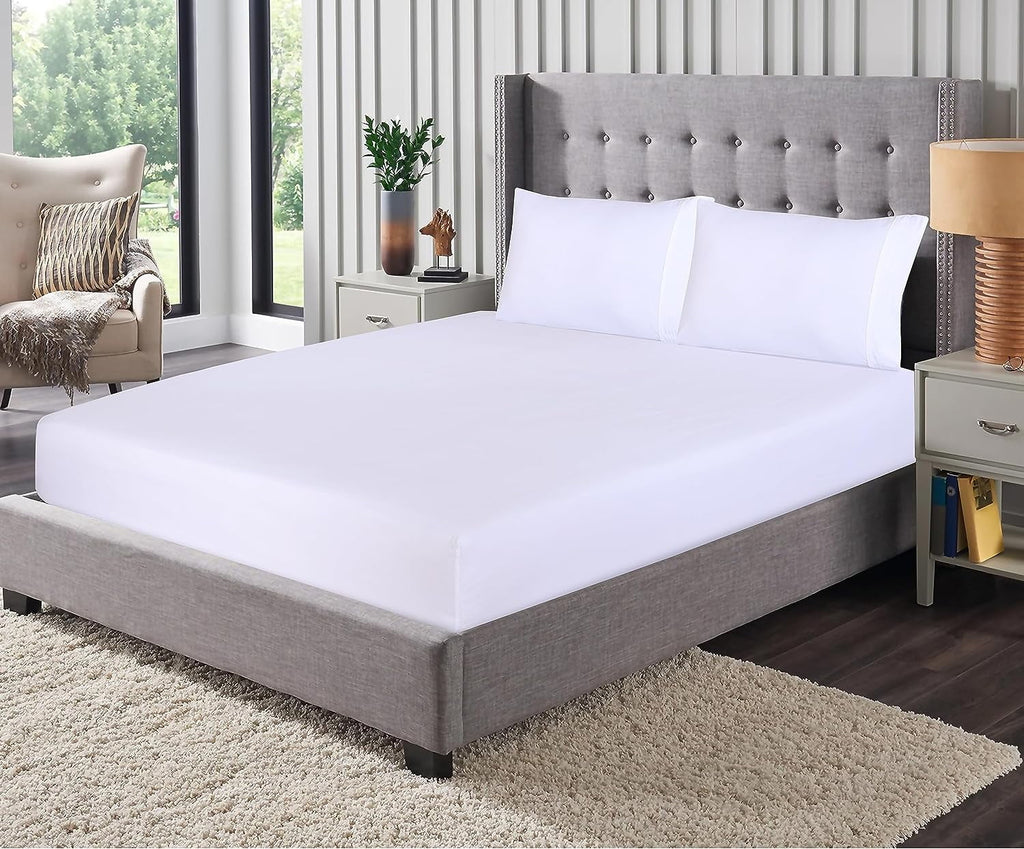 Cooling Sateen Set - Luxurious Silky Soft Microfiber Bedding - Cozy & Comfy - 15 inch Deep Pocket (Fits up to 17") Hotel Bed - 4 Pcs... - Premium Ultra-Soft Pillowcase Pair for Sleeping Detail