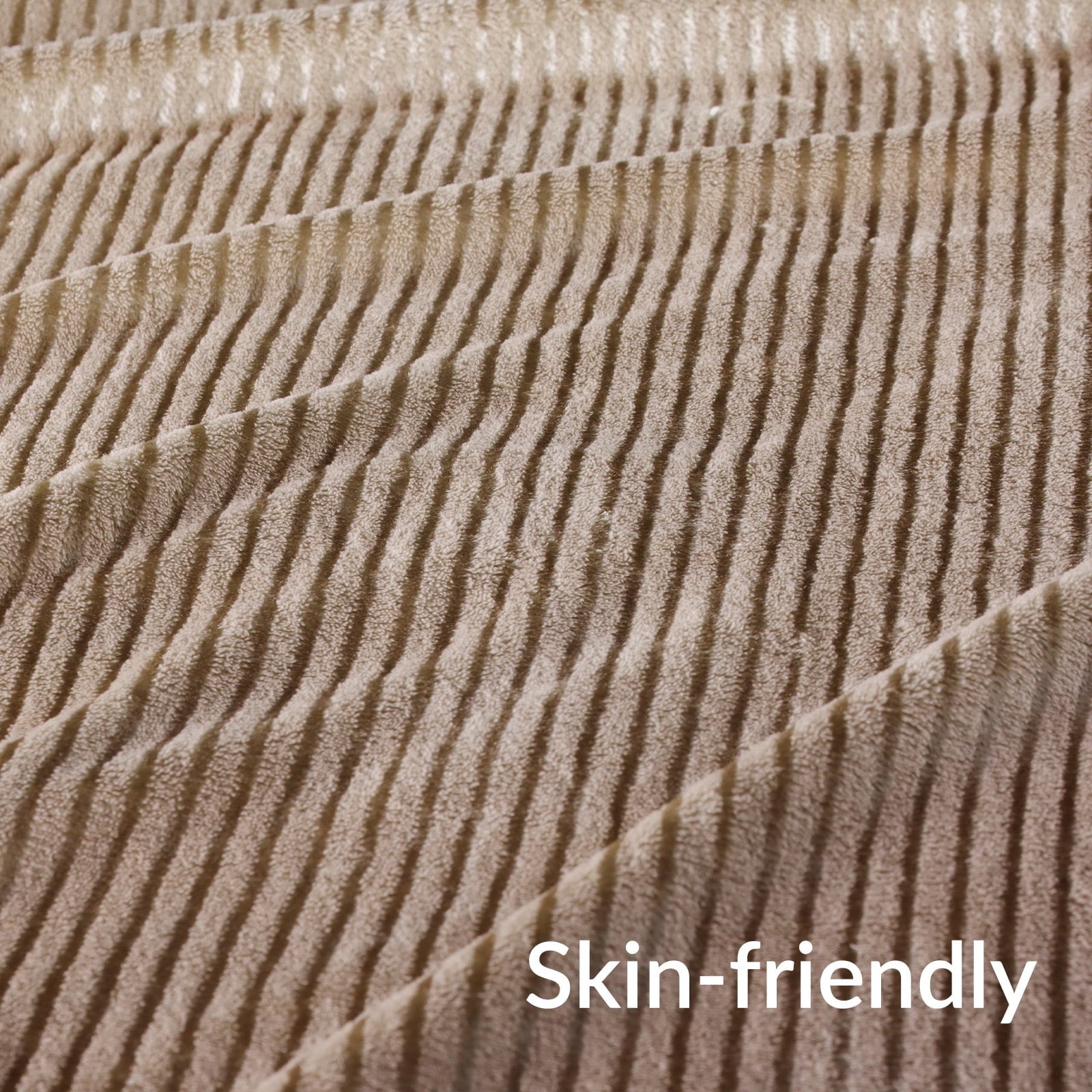 Decorative Knitted Soft Throw Blanket, 50"x60", Camel - Cozy Fleece Throw Blanket for Couch & Bed Detail