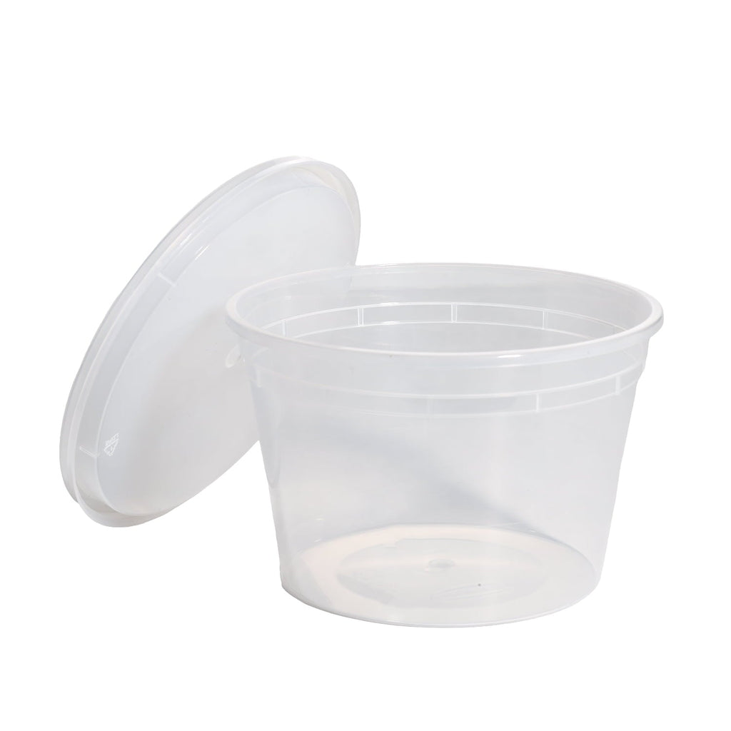 Fun Food Fidget 40 Piece 16oz Plastic Deli Container, Ideal Use for Meal Prep and Batch Cooking - Playful Star & Heart Shaped Geometric NeeDoh Detail