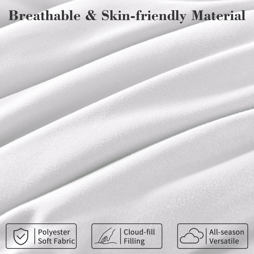 Luxurious Quilted 3-Piece Queen Comforter Set - All-Season Down Alternative Bedding Bundle with 2 Pillow Shams, Premium Soft Bedding Se... - Hypoallergenic Ultra-Fluffy Quilt for Winter Detail