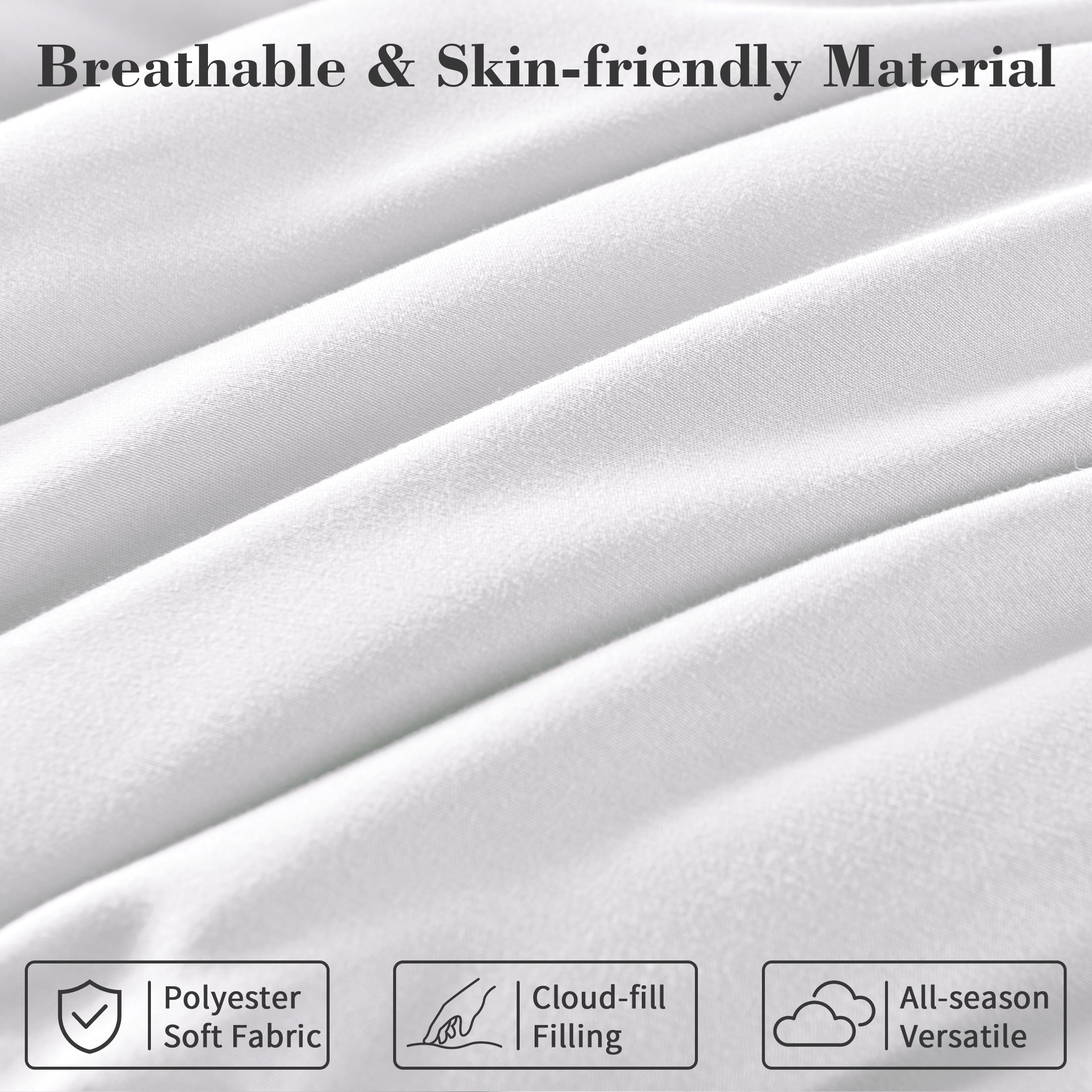 Luxurious Quilted 3-Piece Queen Comforter Set - All-Season Down Alternative Bedding Bundle with 2 Pillow Shams, Premium Soft Bedding Se... - Hypoallergenic Ultra-Fluffy Quilt for Winter Detail