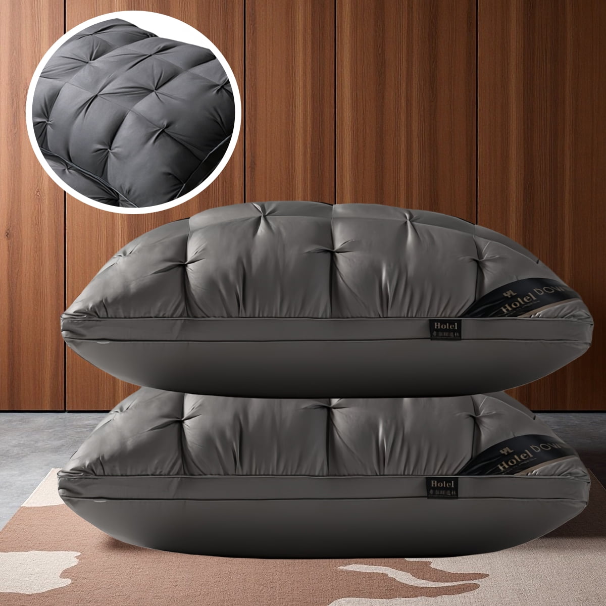 Orthopedic Support twisted bed pillow-highly breathable large pillow for lateral/supine/prone sleepers, 29 x 19 inch pillow for family b... - Hotel Quality Plush Sleeping Pillows Detail
