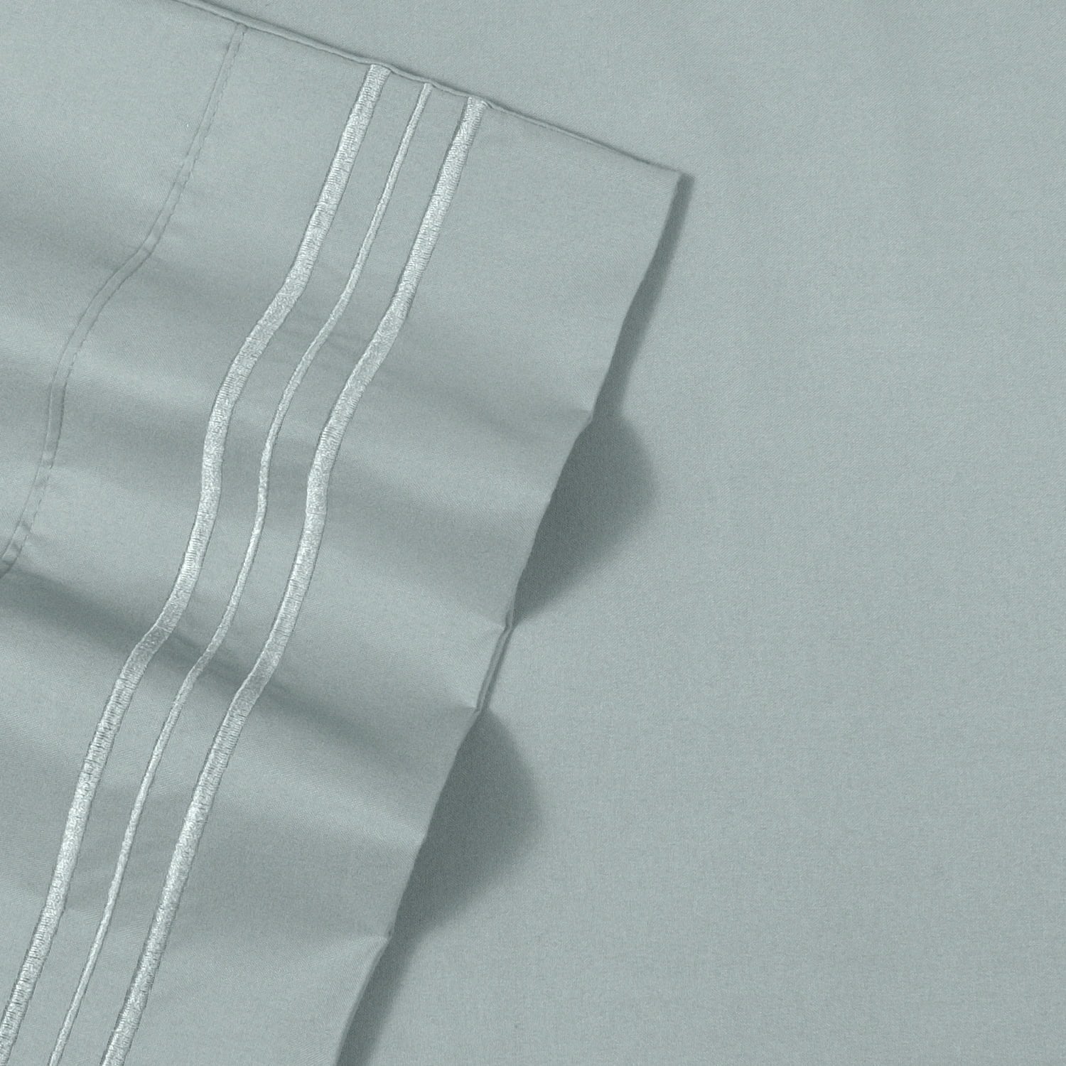 Cooling Sateen 1800 Series Classic 4-Piece 1800 Thread Count 100 GSM Bed Sheet, Queen - Luxury Bed Sheet Set with Deep Pockets Detail