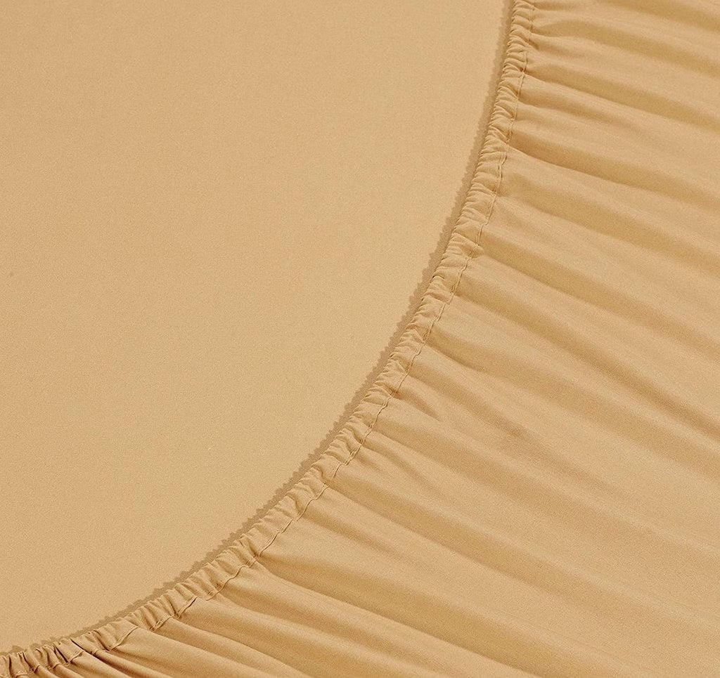 Wrinkle-Resistant Super Soft 1500 Premier Hotel Collection Sheet set, Queen, Gold - Luxury Bed Sheet Set with Deep Pockets Detail