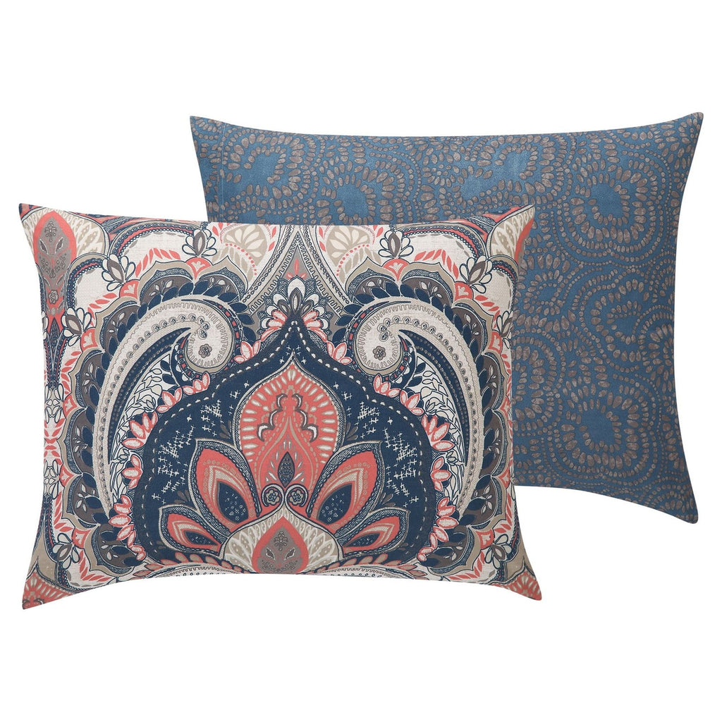 All-Season Casa Real 5-Piece Coral Damask Reversible Comforter Set, King, Adult, Unisex - All-Season Down Alternative Comforter Insert Detail