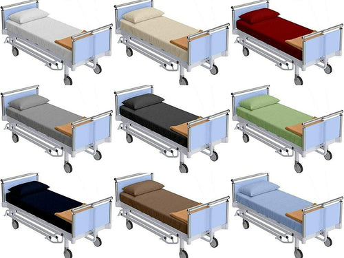 Breathable Luxury 100% Cotton Hospital Bedsheets Set - 1 Flat Sheet, 1 Fitted Sheet (10" Inch) Deep Pocket, 1 Pillowcase, Best & Comfor... - Luxury Bed Sheet Set with Deep Pockets Detail