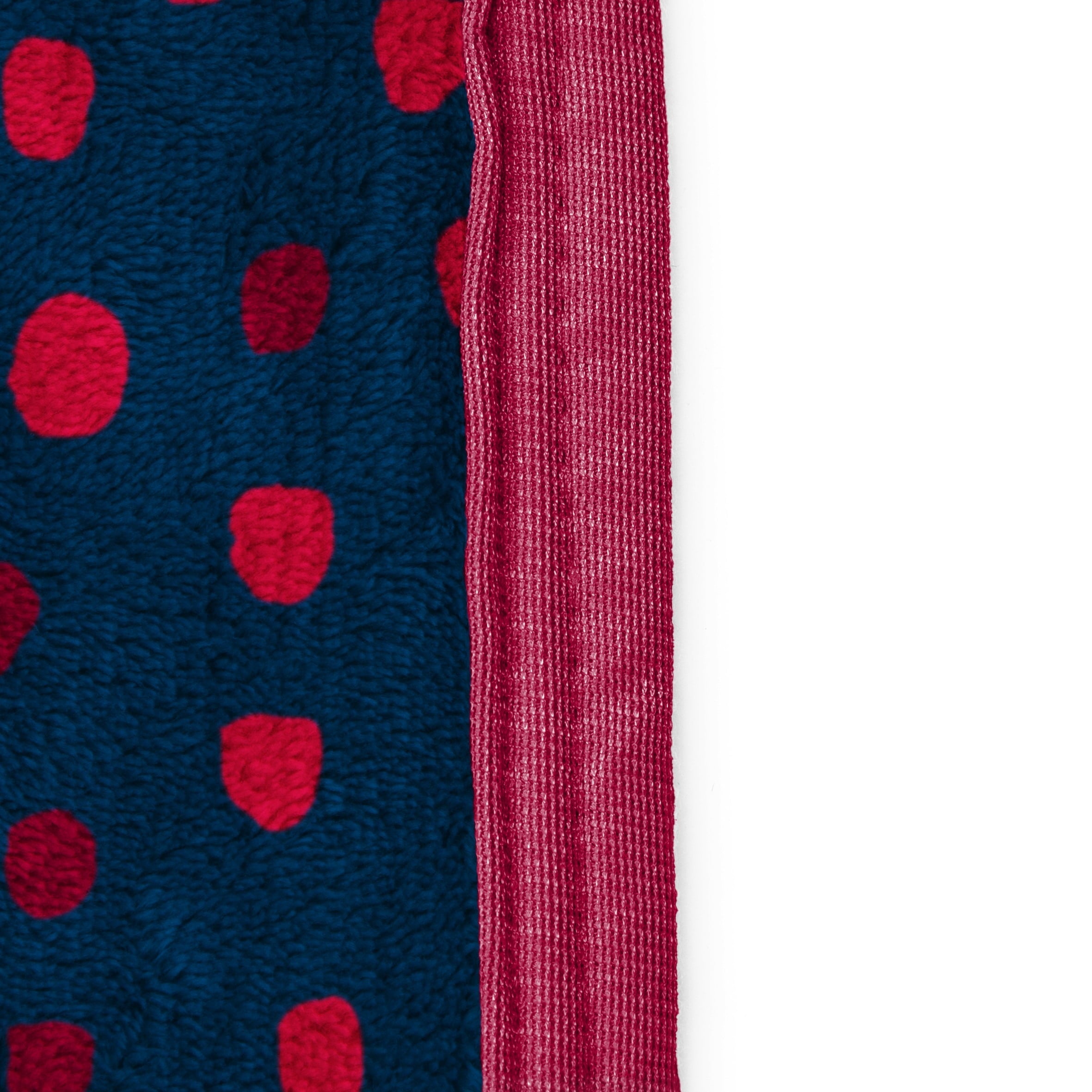 Reversible Sherpa Strawberry Shortcake Berry Meadows 46" x 60" Coral Fleece Throw Blanket, Kids, Polyester, Navy - Lightweight Plush Warm Blanket for All Seasons Detail