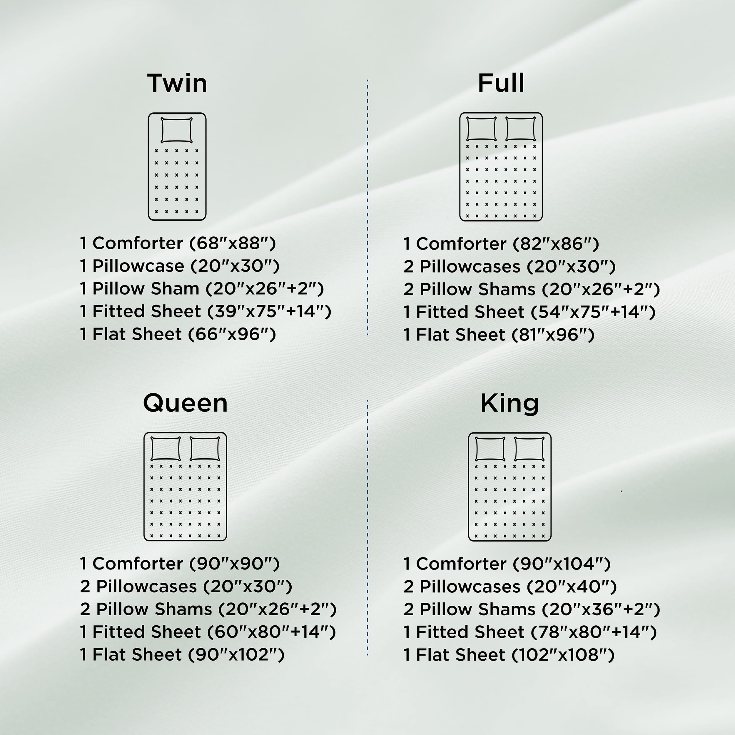 Heavyweight Warmth Queen Comforter Set Sage Green, 7 Pieces Lightweight Queen Bedding Sets, Contrasting Design - Luxurious Quilted Duvet Cover Set Detail