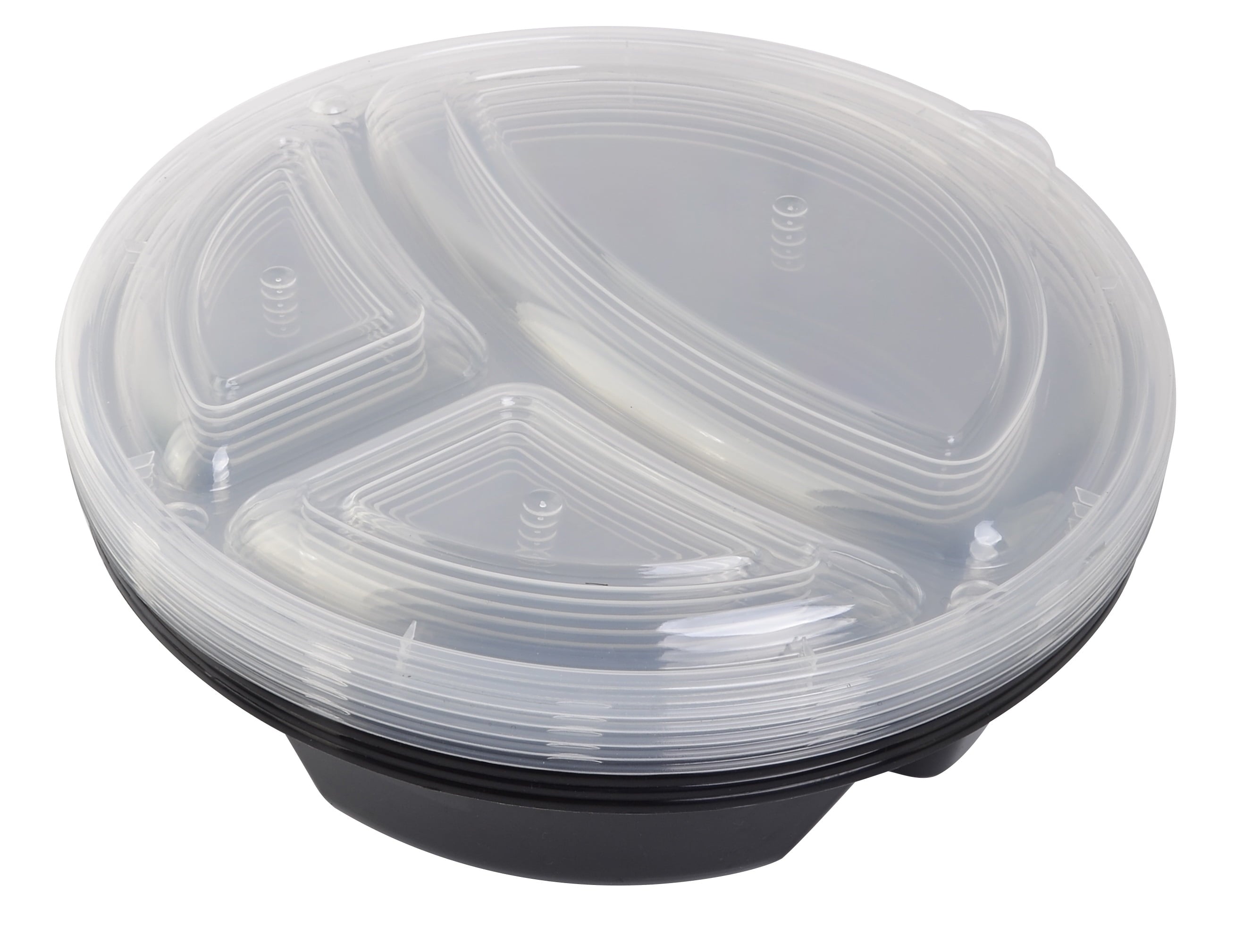 Fun Food Fidget 5-Pack Round Meal Prep Containers with 3 Compartments and Lids, 1L, BPA-Free, Microwave & Dishwasher Safe, Made for F... - Squishy Dohnut Sweet Treat Shaped Stress Toy Detail