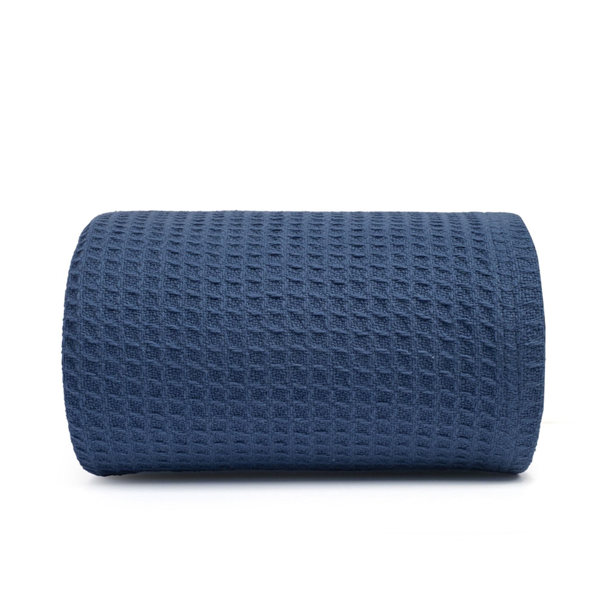 Cozy Fleece Twin Waffle Throw Blanket for Couch (68" x 92"), 100% Cotton Throw Blankets for Bed, Waffle Blanket for Bed (Navy) - Super Soft Reversible Sherpa Flannel Blanket - Default Title