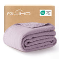 Cozy Fleece 100% Cotton Muslin Blanket Large 50" x 70", 6 Layers Lightweight and Breathable Throw Blankets for Couch, Soft Coolin... - Lightweight Plush Warm Blanket for All Seasons - Default Title