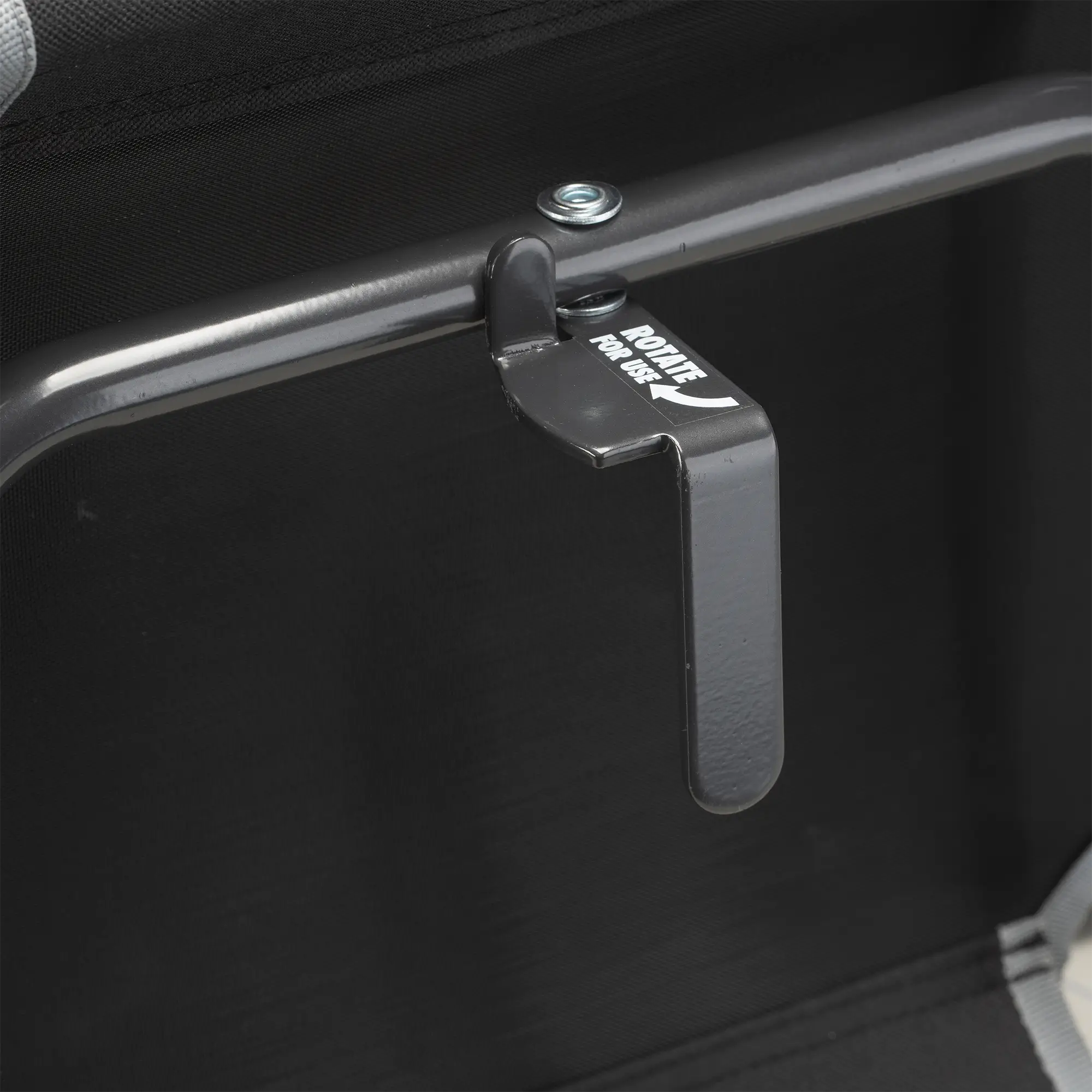 Secure-Hook Big Comfort Stadium Chair with Armrests - Choice 465 - Grandstand Cushion Seat with Secure Under-Bench Hooks Detail