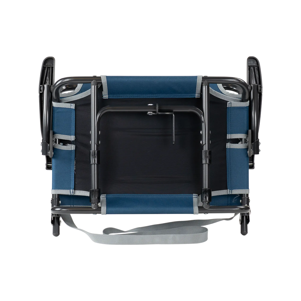 Secure-Hook Big Comfort Stadium Chair with Armrests - Choice 465 - Grandstand Cushion Seat with Secure Under-Bench Hooks Detail