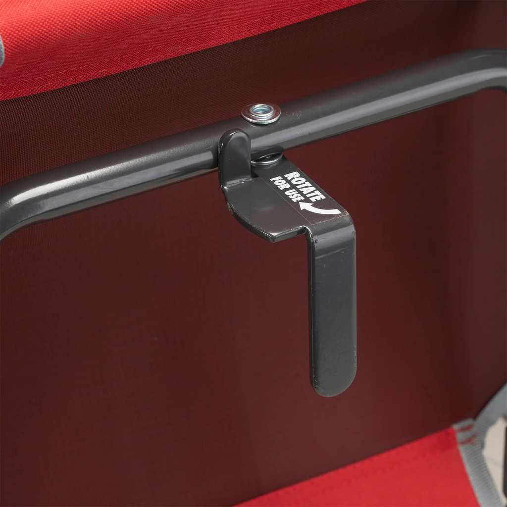 Secure-Hook Big Comfort Stadium Chair with Armrests - Choice 465 - Grandstand Cushion Seat with Secure Under-Bench Hooks Detail