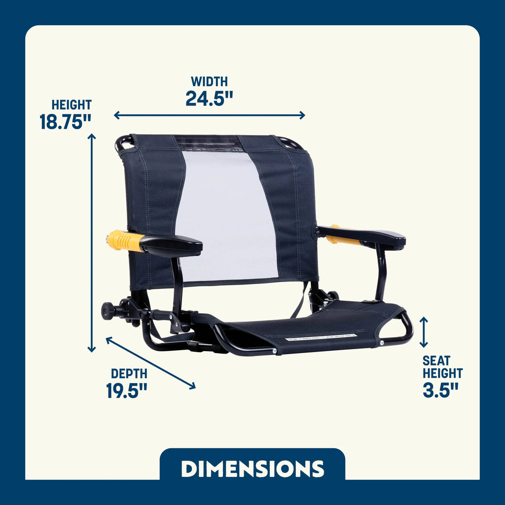 Luxury Camp Stadium Rock-Cliner - Choice 540 - Freestyle Rocker Portable Outdoor Folding Chair Detail
