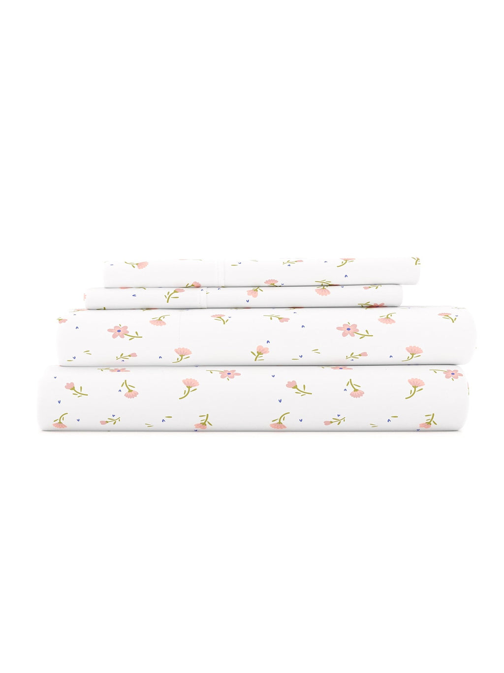 Premium Egyptian Cotton Ultra Soft & Breathable Wrinkle Free Bed Sheets Set - Floral Pink Farmhouse Patterned for Twin Size Bedding - Premium Ultra-Soft Pillowcase Pair for Sleeping Detail