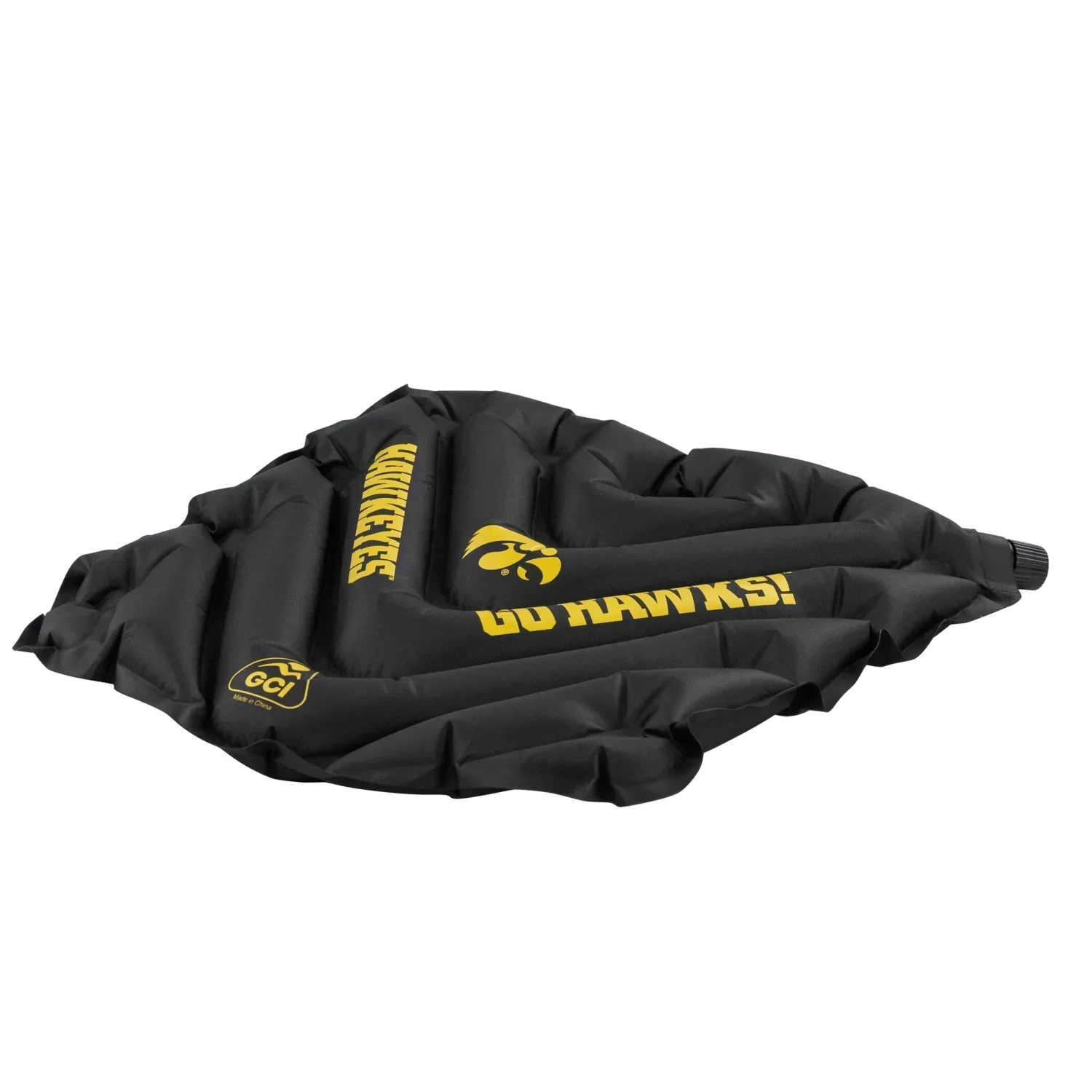 Compact Cushion College V Seat Inflatable Stadium Cushion - Iowa Hawkeyes - Choice 157 - Bleacher-Friendly Stadium Chair with Back Support Detail