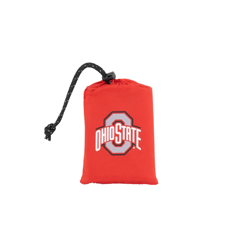 Ultra-Lightweight College V Seat Inflatable Stadium Cushion - Ohio State Buckeyes - Choice 778 - Grandstand Cushion Seat with Secure Under-Bench Hooks Detail