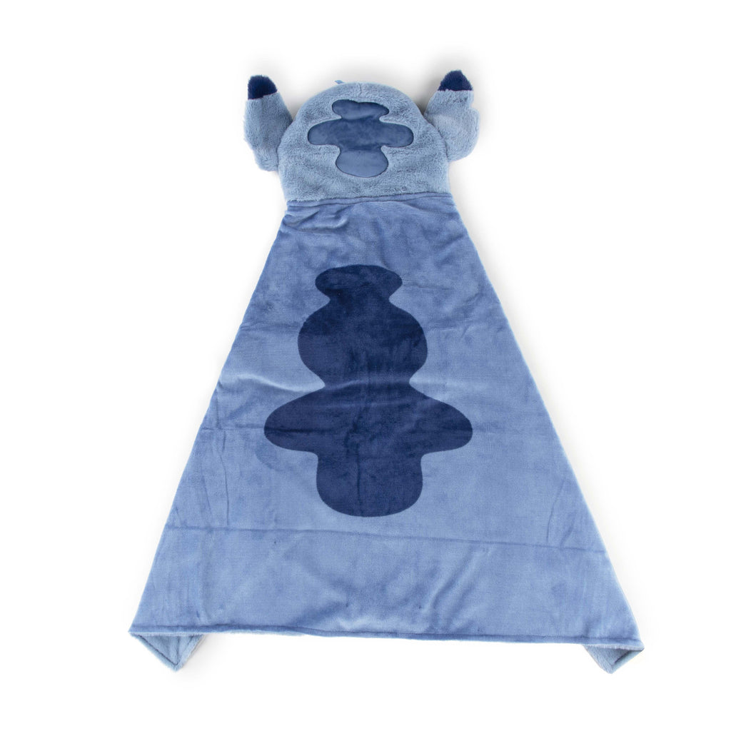 Decorative Knitted Stitch Kids Hooded Silk Touch Throw Blanket, Polyester Faux Fur, Blue, 54" x 40" - Cozy Fleece Throw Blanket for Couch & Bed Detail
