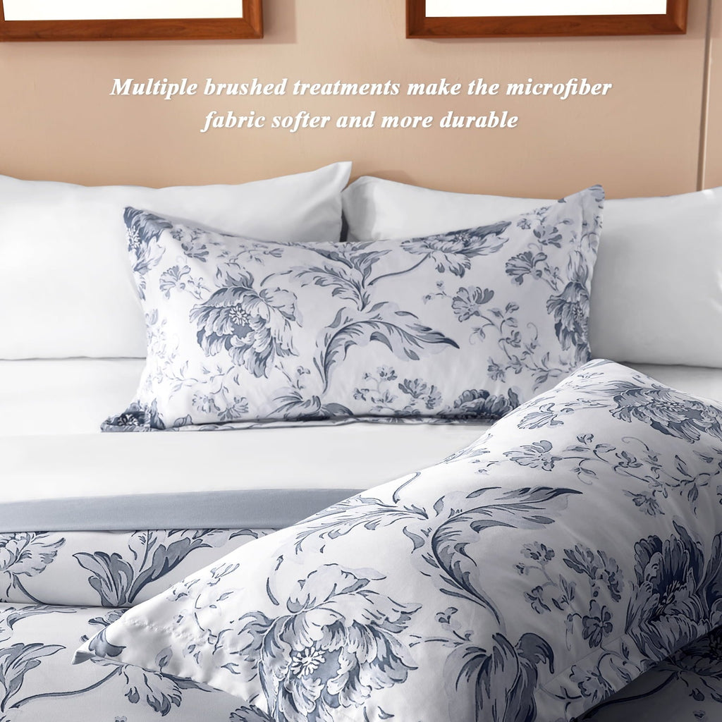 Hypoallergenic Cloud Queen Comforter Sets,7-Pieces Reversible Bedding Sets,Bed in a Bag with Comforter,Flat Sheet and Fitted Sheet,Pillowc... - Hypoallergenic Ultra-Fluffy Quilt for Winter Detail