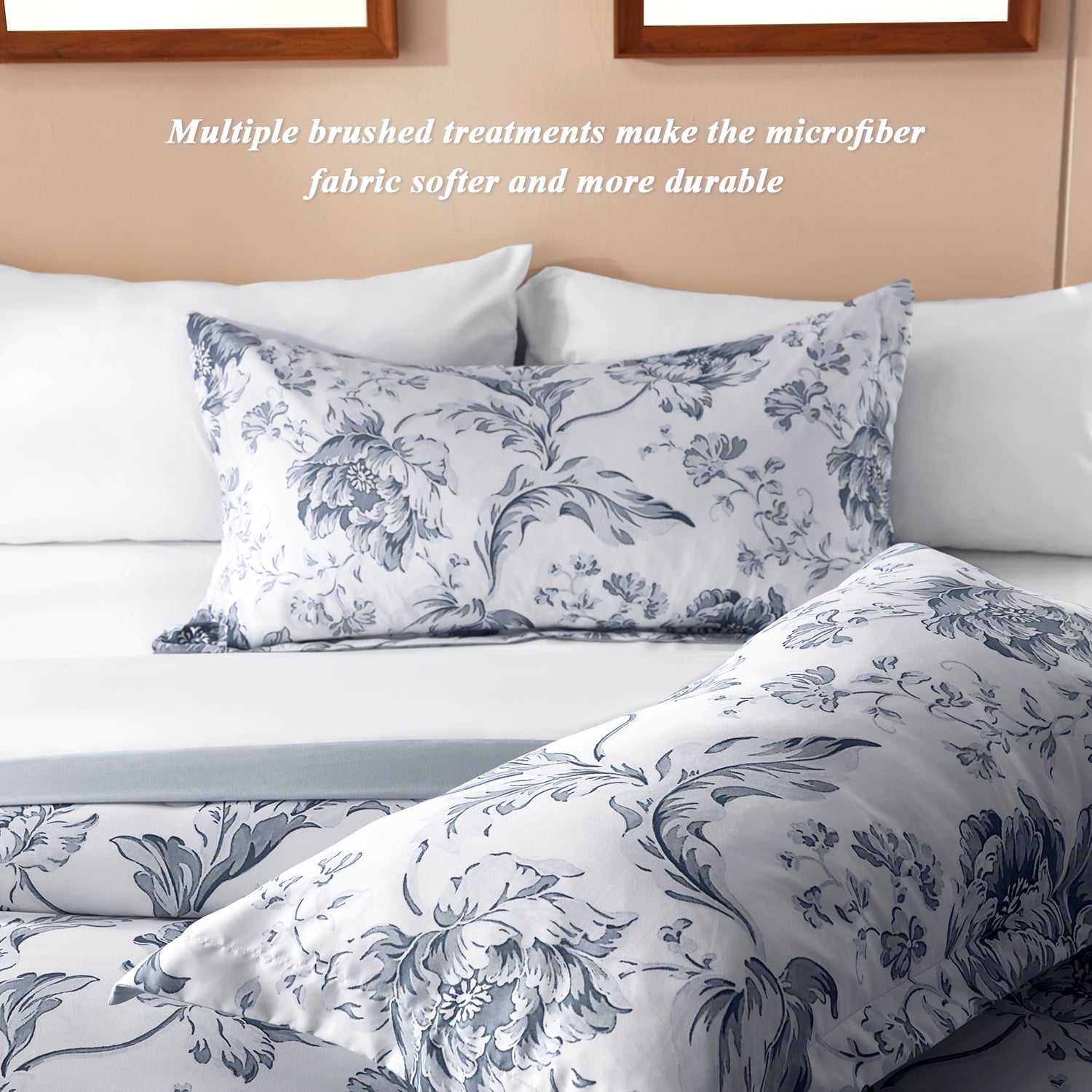 Hypoallergenic Cloud Queen Comforter Sets,7-Pieces Reversible Bedding Sets,Bed in a Bag with Comforter,Flat Sheet and Fitted Sheet,Pillowc... - Hypoallergenic Ultra-Fluffy Quilt for Winter Detail