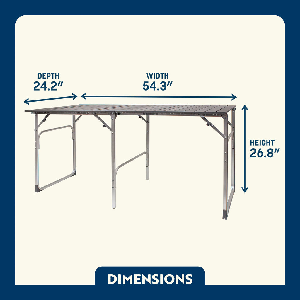 Heat-Resistant Slim-Fold Table - Choice 196 - Slim-Fold Outdoor Cook Station with Storage Shelves Detail