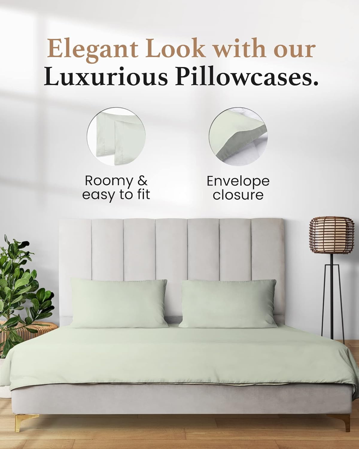 Cooling Sateen Queen Size Flat Sheet Only - Hotel Style 100% Egyptian Cotton Sheet, Soft & Breathable, Sateen Weave 800 Thread Count... - Premium Ultra-Soft Pillowcase Pair for Sleeping Detail