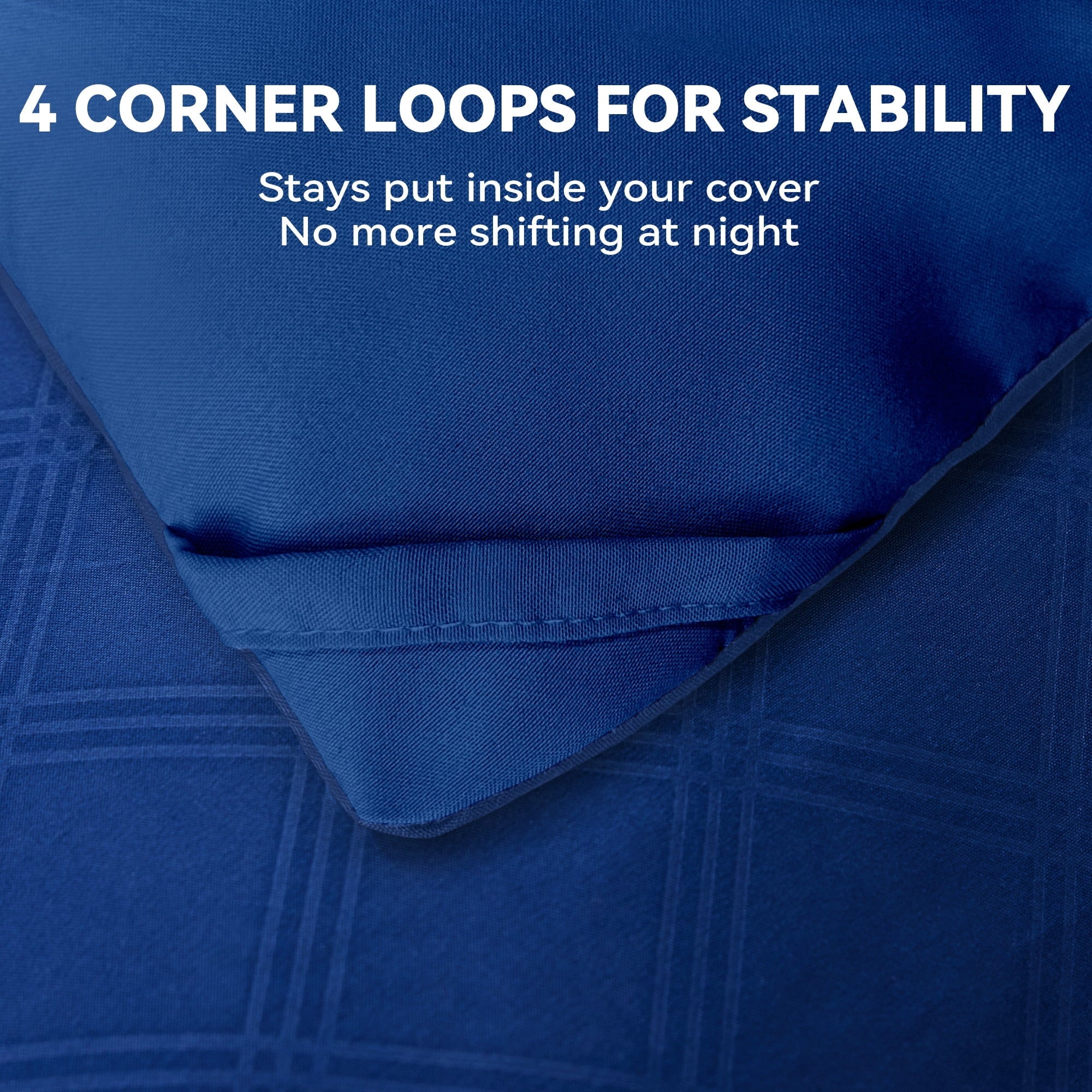 Hypoallergenic Cloud Full Comforter Set 4 Pieces,Comforter Set,Bed in a Bag, Bedding Set with Comforter,Fitted Sheet,Flat Sheet,Pillowcase... - All-Season Down Alternative Comforter Insert Detail