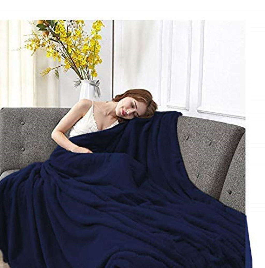 Super Soft Flannel Solid Color 90"L x 60"W Fleece Throw Blanket for Fall, Winter, Spring, Summer, Men, Women, Homeless, Charity Donation... - Cozy Fleece Throw Blanket for Couch & Bed Detail