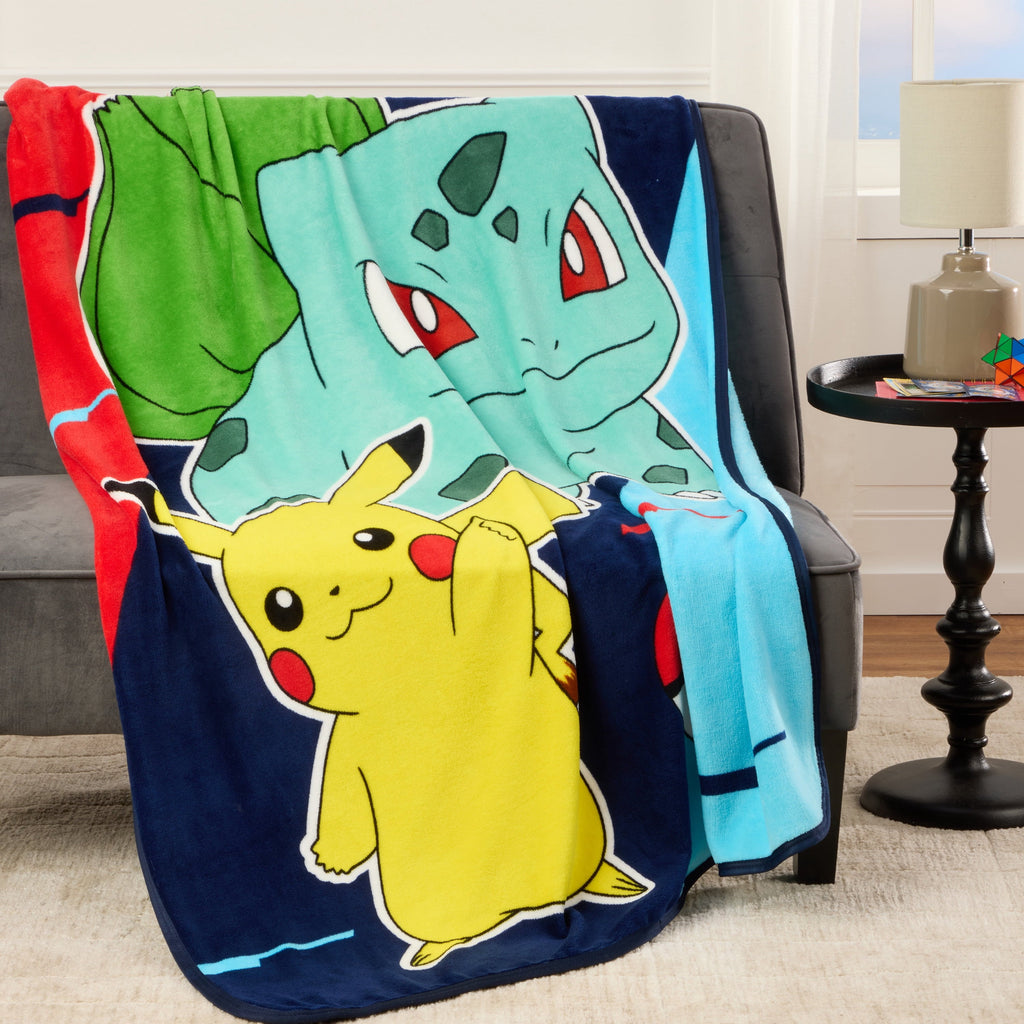 Decorative Knitted Kids Print Fleece Throw Blanket, 46 x 60 - Luxury Knitted Decorative Throw Blanket with Fringes Detail