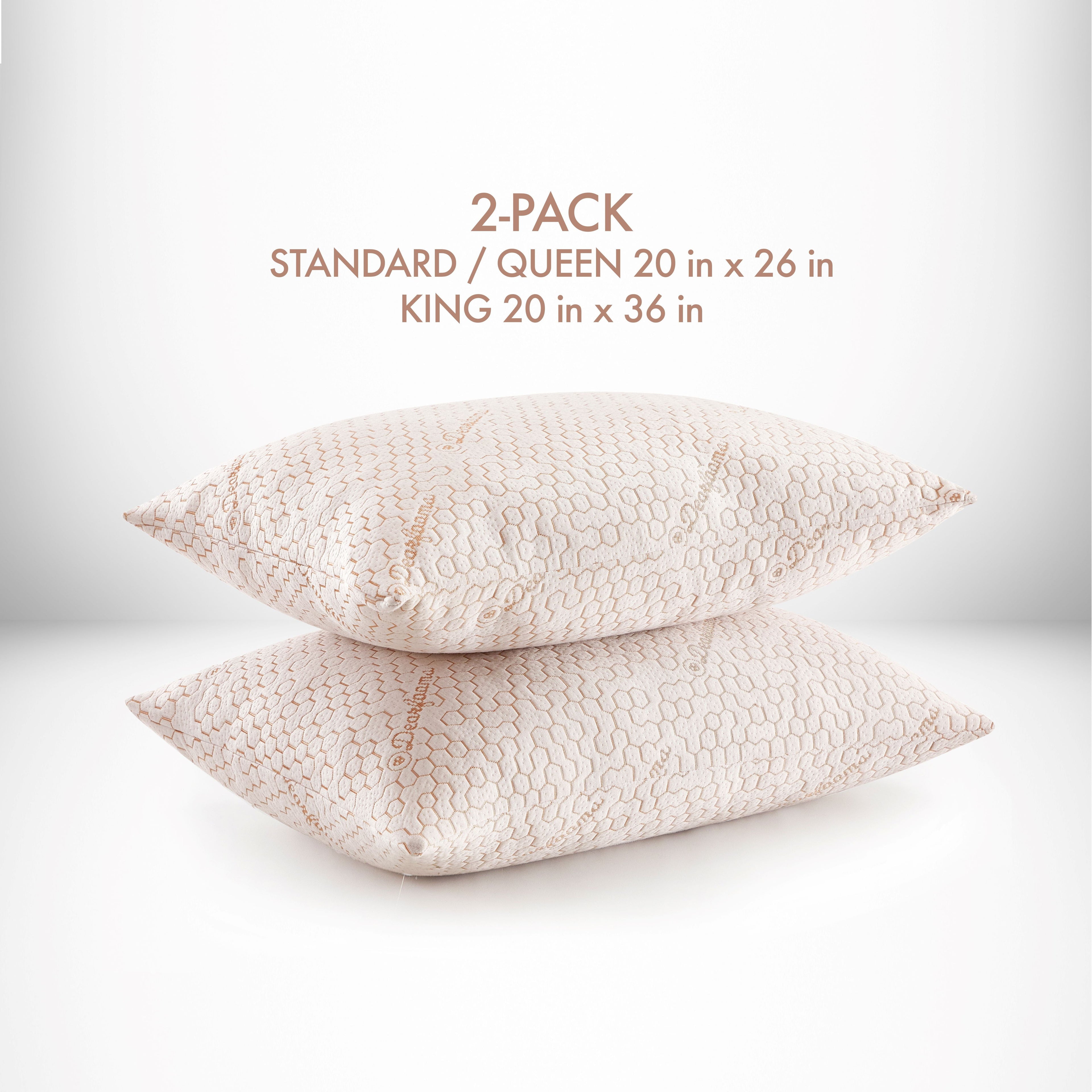 Hotel Collection Cozy Copper Infused Bed Pillow Standard, White - Orthopedic Shredded Foam Bed Pillow Set Detail