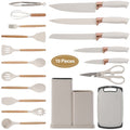 Professional Grade Kitchen Utensils Set for Cooking, 11 Cooking Utensils, 6 Knife set Beige,3 Utensil Sets,utensilios de cocina - High-Precision Culinary Tool for Baking & Cooking - Default Title