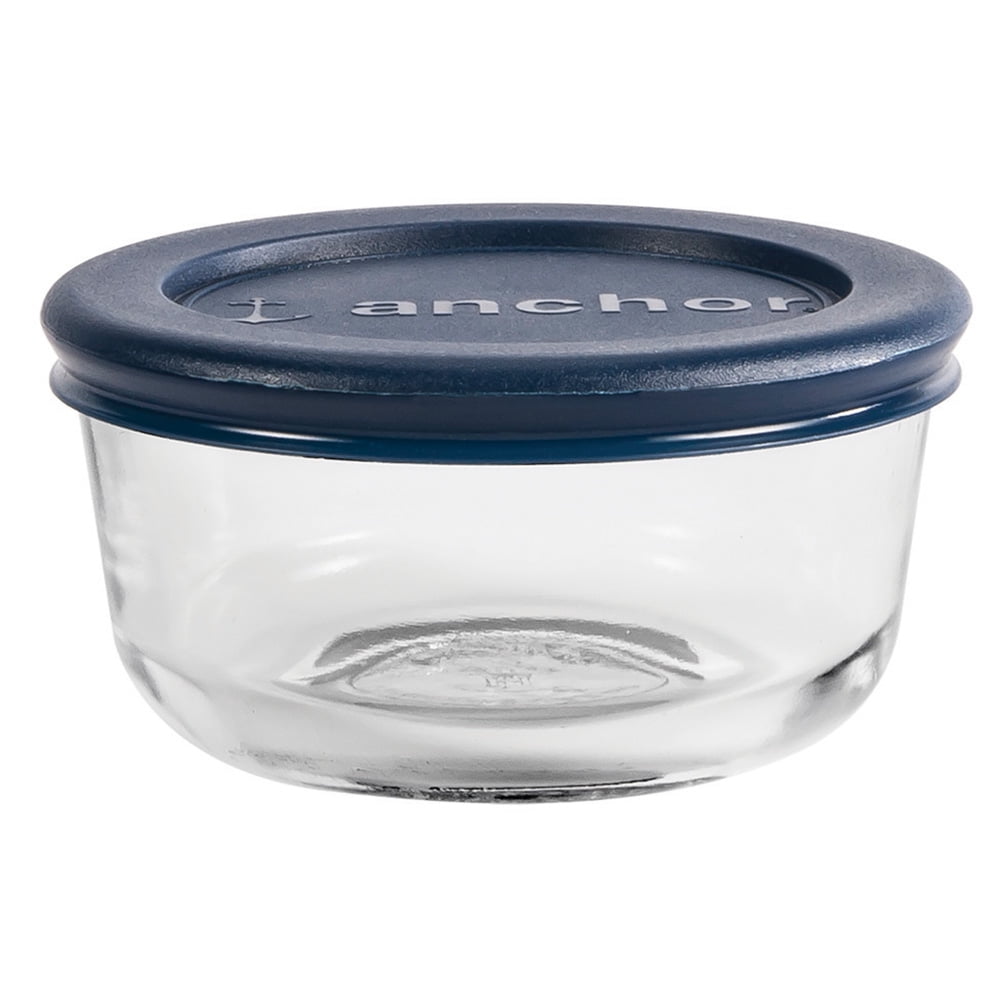 Deliciously Squishy Glass Food Storage Containers with Lids, 1 Cup Round, Set of 4 - Deliciously Soft Cupcake Sensory Glob Detail