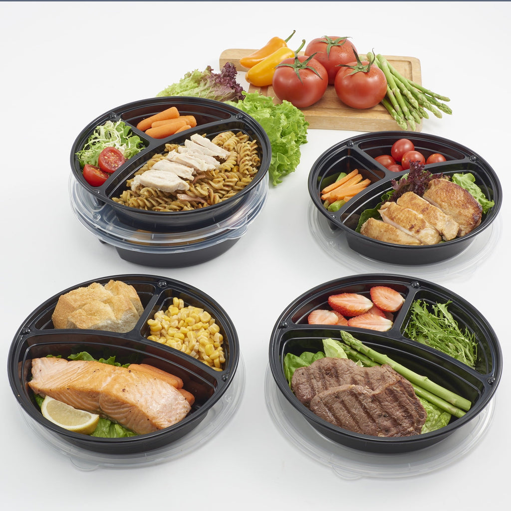 Fun Food Fidget 5-Pack Round Meal Prep Containers with 3 Compartments and Lids, 1L, BPA-Free, Microwave & Dishwasher Safe, Made for F... - Squishy Dohnut Sweet Treat Shaped Stress Toy Detail