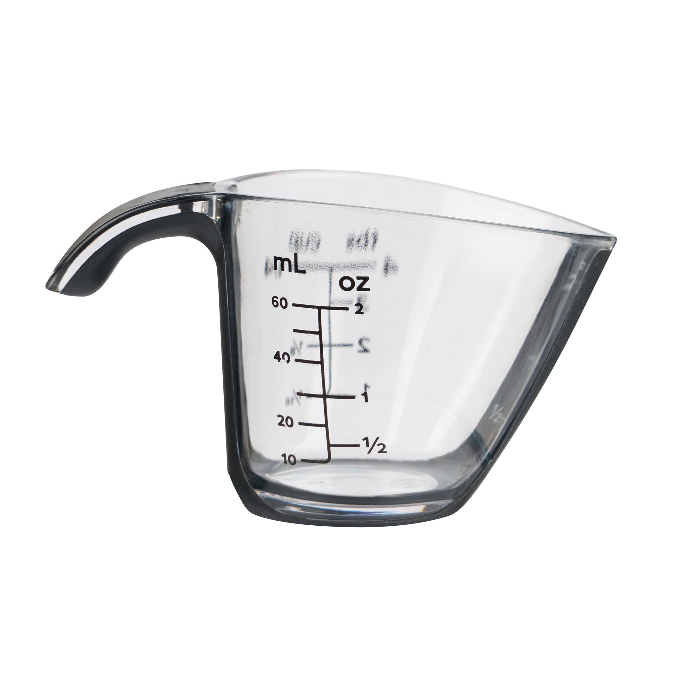 Innovative 1/4C Plastic Mini Measuring Cup, Black/Transparent - Kitchen Gadget Tool for Quick Food Prep Detail