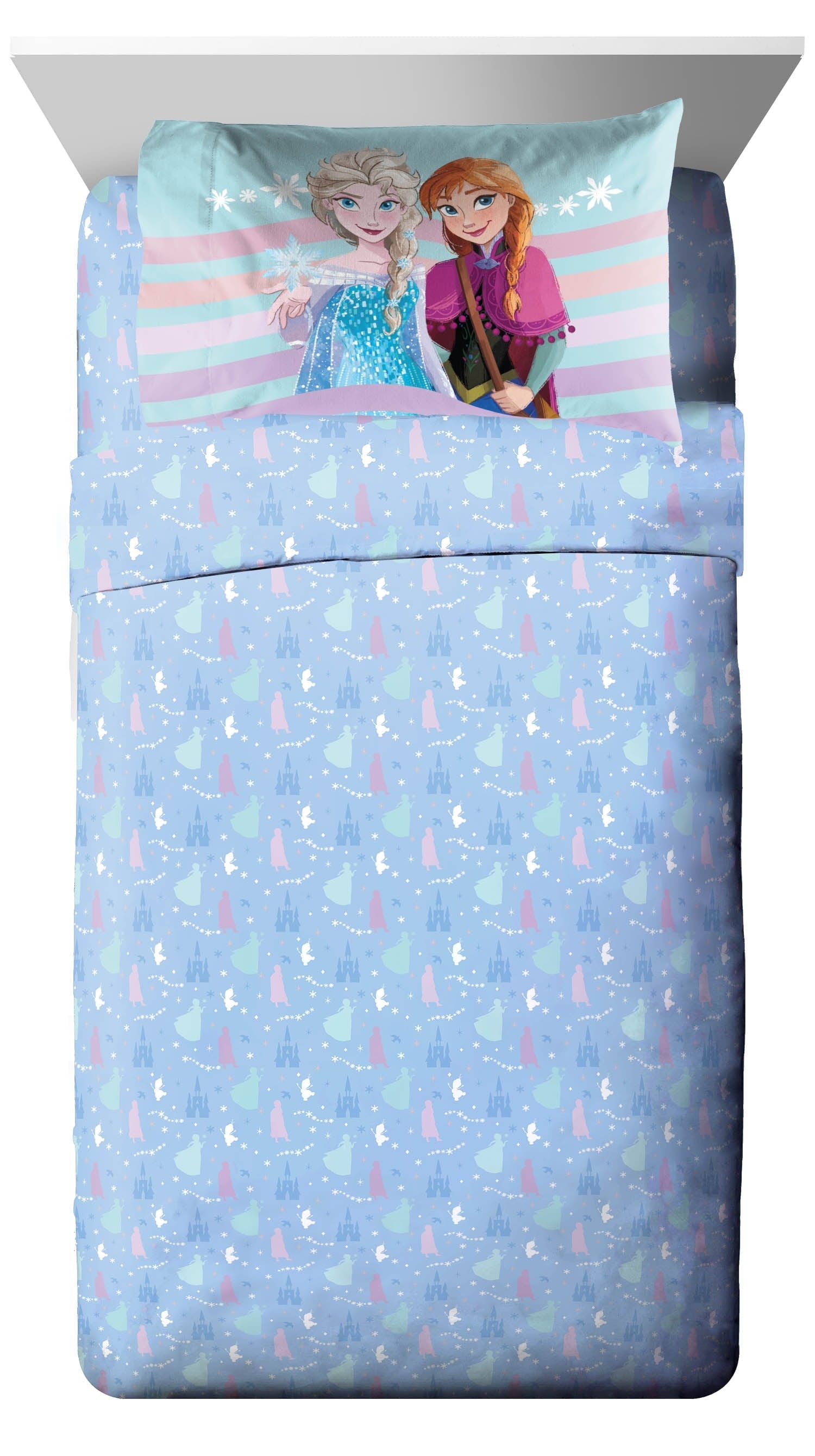 Fluffy Down Alternative The Poet Inside 5 Piece Twin Size Kids Comforter Set wth Sham - Super Soft Elsa Bed Set for Kids - All-Season Down Alternative Comforter Insert Detail