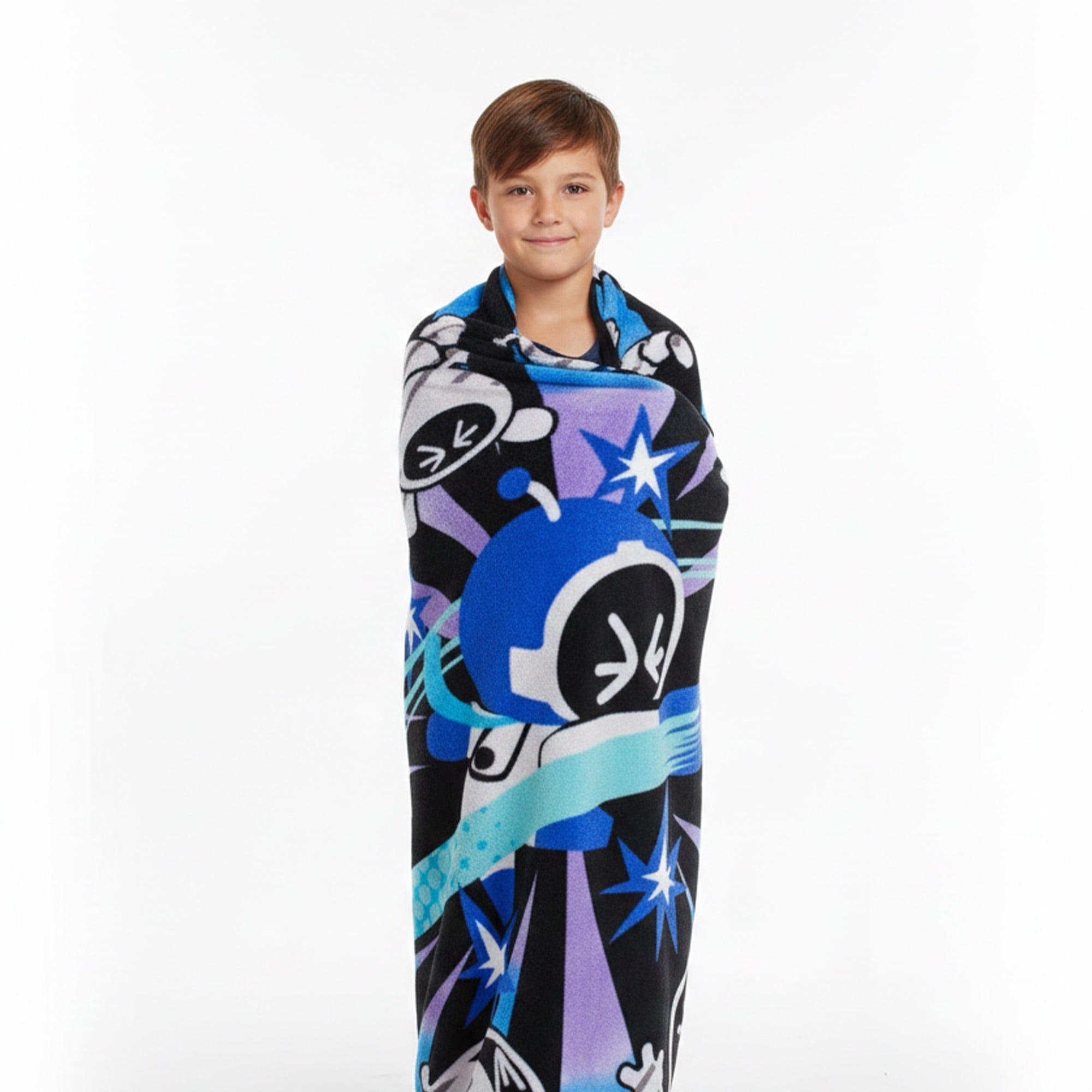 Super Soft Flannel Silk Touch Throw Blanket for Kids, 46x60 inches - Luxury Knitted Decorative Throw Blanket with Fringes Detail