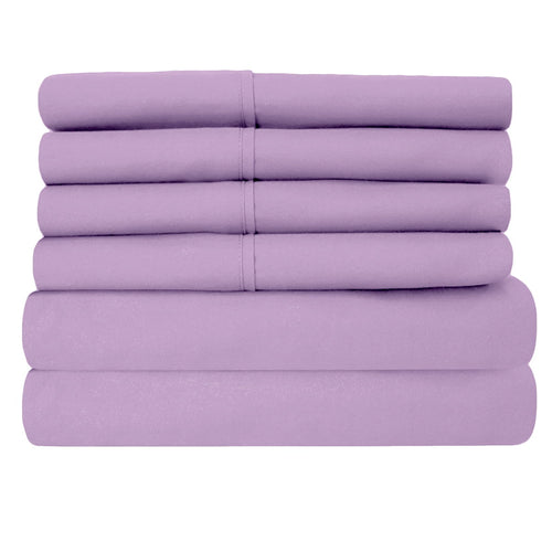 Breathable Luxury Super-Soft 1600 Series Double-Brushed 3 Pcs Bed Sheets Set (Twin, Lilac) - Luxury Bed Sheet Set with Deep Pockets Detail