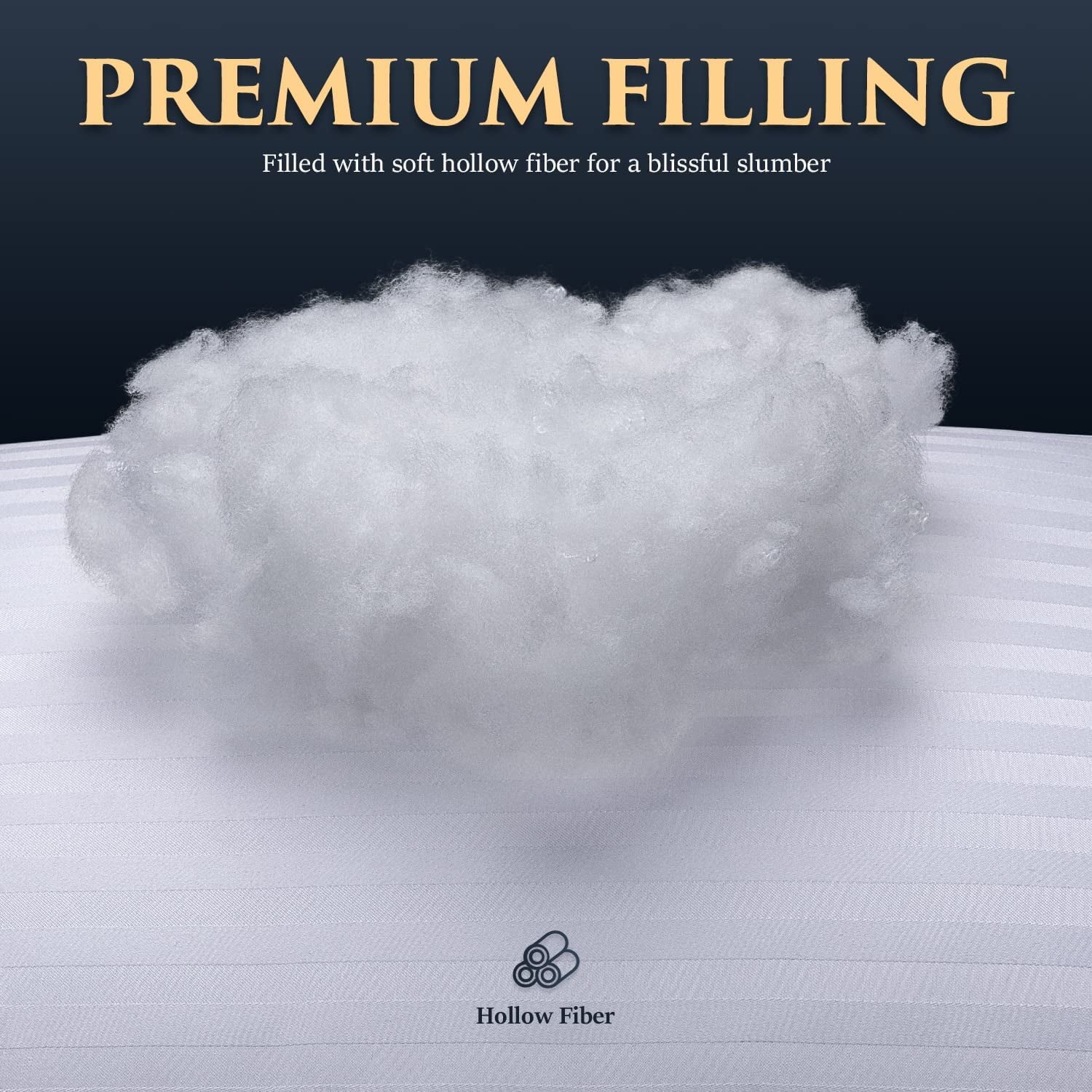 Fluffy Shredded Bed Pillows 2-Pack Queen Size Luxury Hotel Pillow for Side and Back Sleeper Pillows for Bed with Cooling Cover - Decorative Throw Pillow Cushion for Sofa & Bed Detail