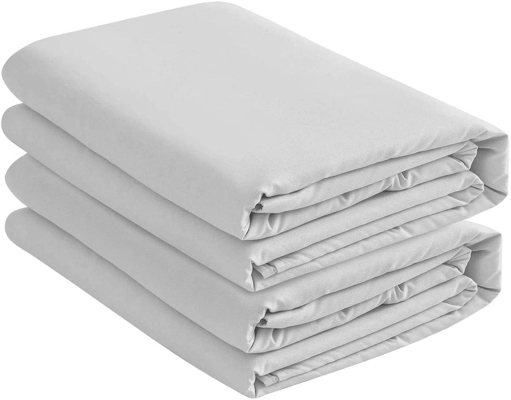 Cooling Sateen 2 Pack Fitted Hospital Bed Sheets with Elastic All Around for a Double Brushed Ultra Soft Breathable 100% Microfiber ... - Breathable Egyptian Cotton Flat & Fitted Sheets - Default Title